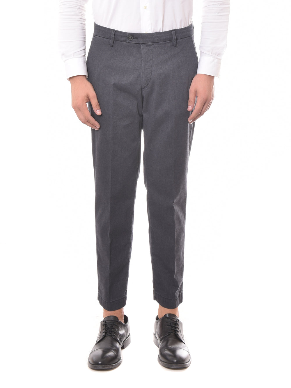 Pantalone In Cotone Blu Navy