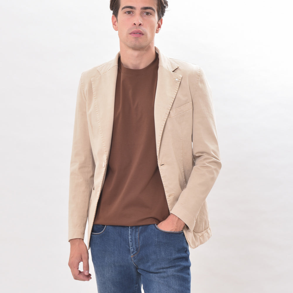 
                      
                        GABARDINE - Giacca monopetto in cotone
                      
                    