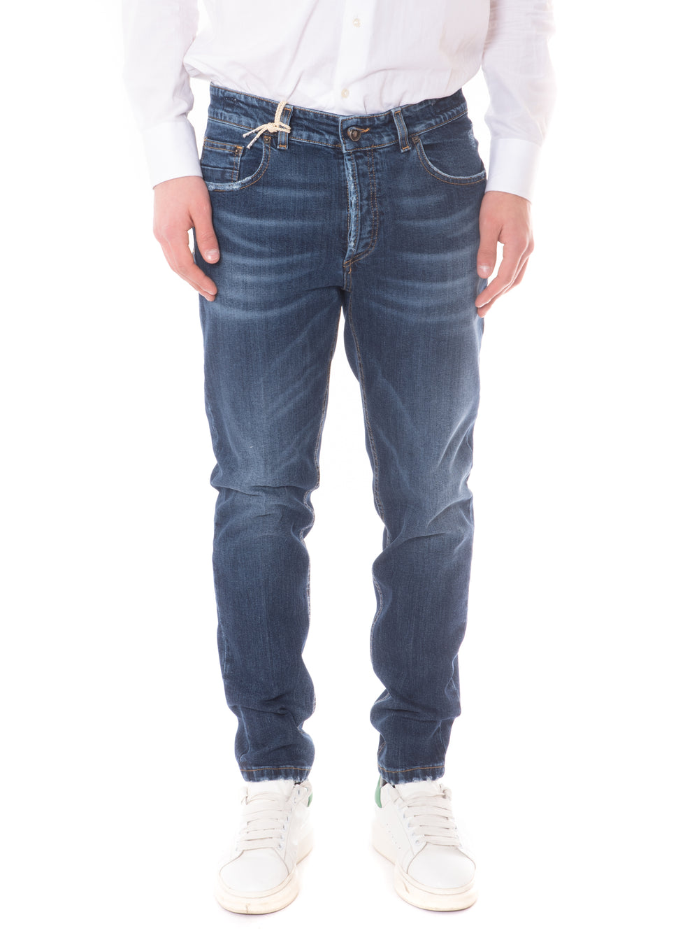 GABARDINE JEANS UOMO DENIM SCURO