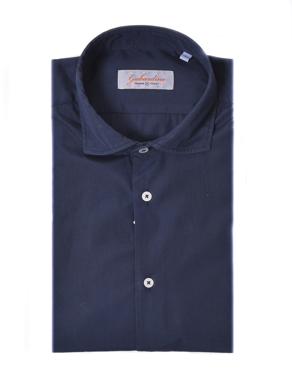 GABARDINE Camicia blu in cotone