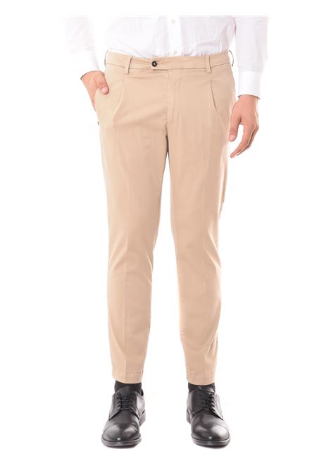 Pantalone Chicago Con Pence In Cotone Beige