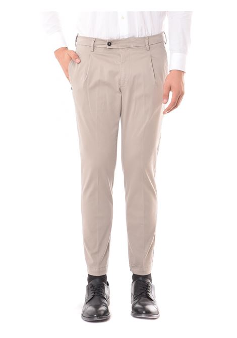 Pantalone Chicago Con Pence In Cotone Argilla