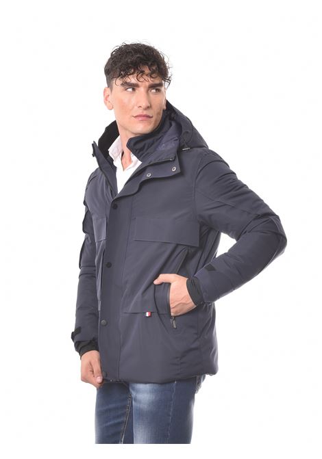 
                      
                        Giubbino Blu Con Cappuccio E Tasconi
                      
                    