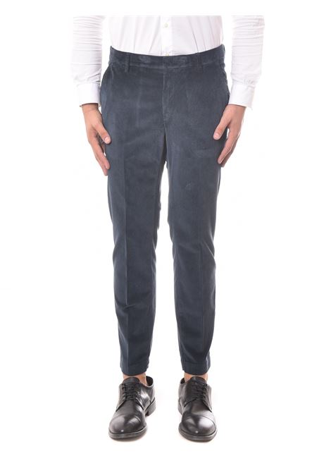 Pantalone Velluto A Coste Blu Navy